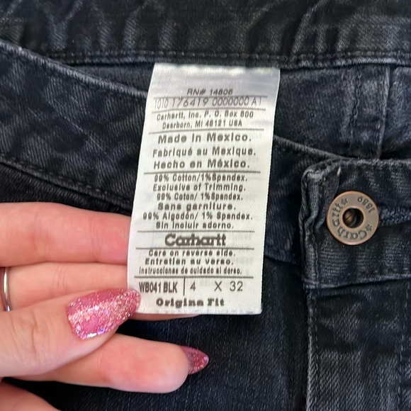 Women’s Black Carhartt Bootcut Jeans - Picture 2 of 4
